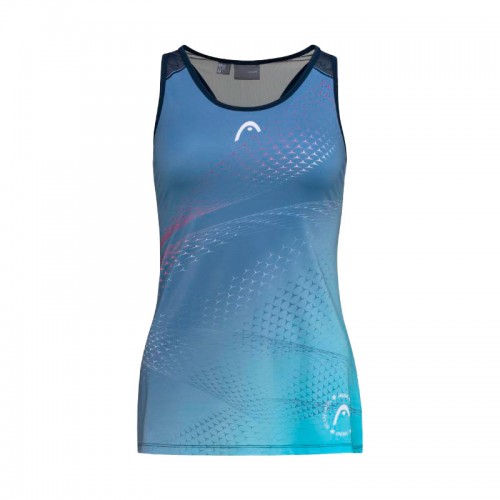 Camiseta Head Play Azul Oscuro Estampado Mujer Camiseta Head Play Azul Oscuro Estampado Mujer