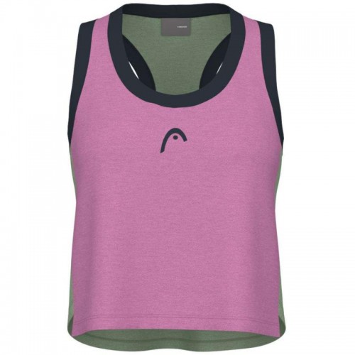 Camiseta Head Play Crop Top Rosa Verde Mujer Camiseta Head Play Crop Top Rosa Verde Mujer