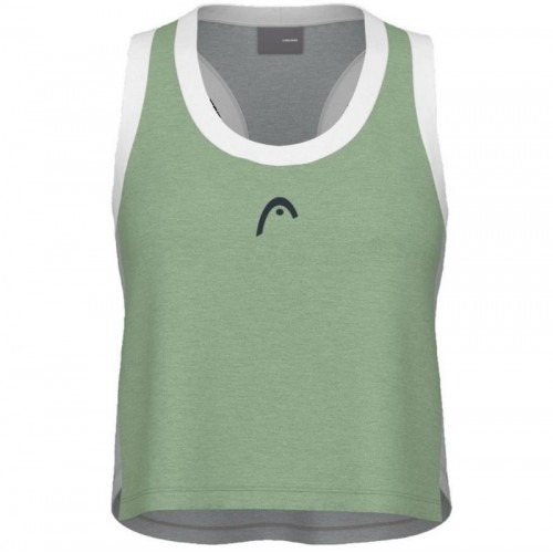 Camiseta Head Play Crop Top Verde Gris Mujer Camiseta Head Play Crop Top Verde Gris Mujer