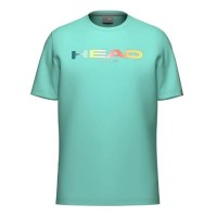 Camiseta Head Rainbow Turquesa