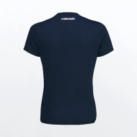 Cabeca azul escura pular camiseta mulheres