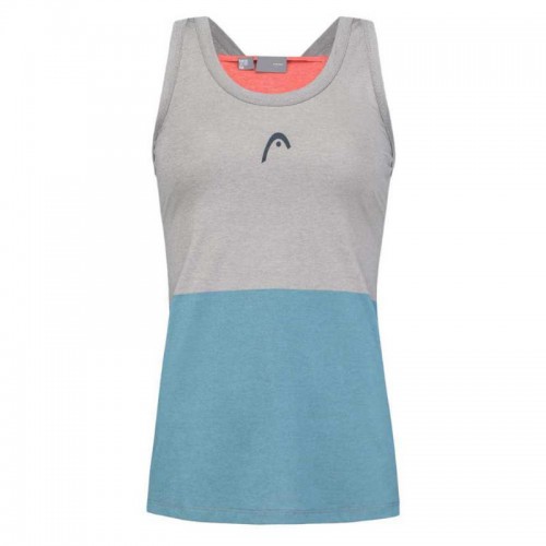 Head Tech Top Grey Electric Blue T-Shirt Women Head Tech Top Grey Electric Blue T-Shirt Women