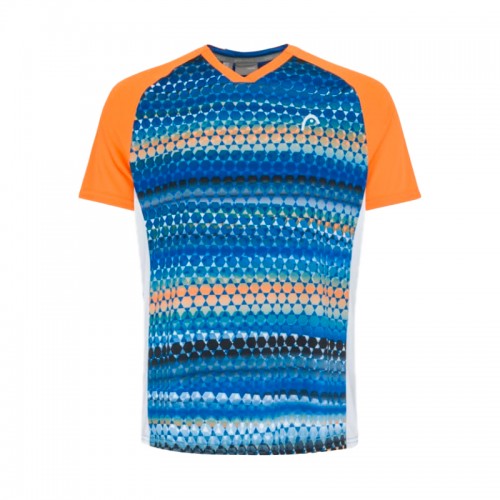 Head Topspin T-Shirt Laranja Azul Escuro Head Topspin T-Shirt Laranja Azul Escuro
