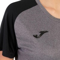 Camiseta Joma Academy IV Gris Melange Negro Mujer
