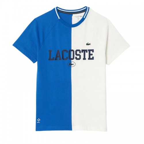 T-Shirt Lacoste Daniil Medvedev Azul Branco T-Shirt Lacoste Daniil Medvedev Azul Branco