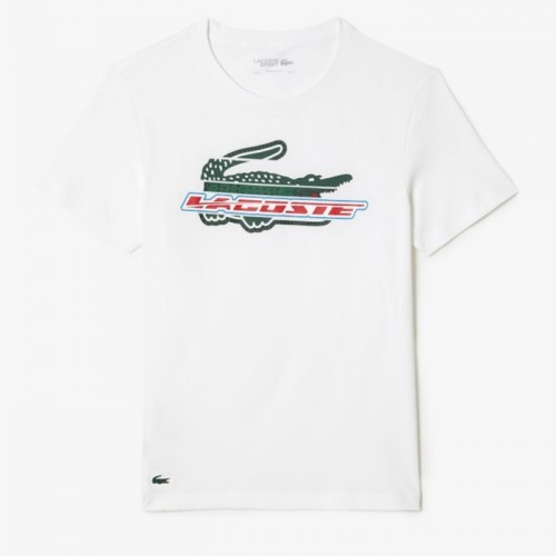 Camiseta Lacoste Sport Algodon Ecologico Branco Camiseta Lacoste Sport Algodon Ecologico Branco