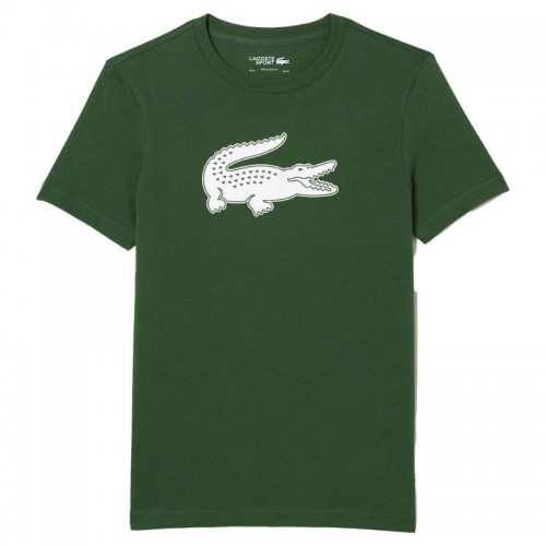 Camiseta Respiravel Lacoste Sport Verde Branco Camiseta Respiravel Lacoste Sport Verde Branco