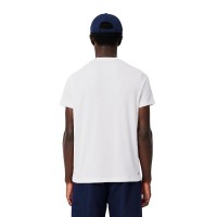 Lacoste Sport Ultra Dry Blanc T-Shirt Bleu Marine
