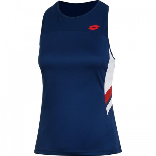 Camiseta Lotto Squadra III Azul Rojo Mujer Camiseta Lotto Squadra III Azul Rojo Mujer