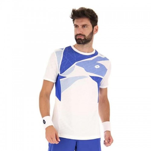 Camiseta Lotto Tech I D2 Branco Gloss Blue Camiseta Lotto Tech I D2 Branco Gloss Blue