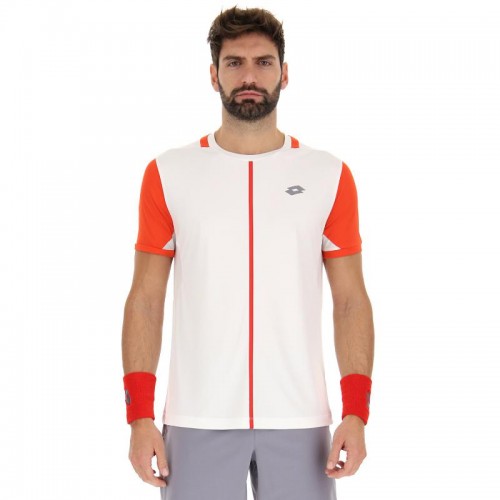 T-shirt Lotto Top IV Bright White Red Poppy T-shirt Lotto Top IV Bright White Red Poppy