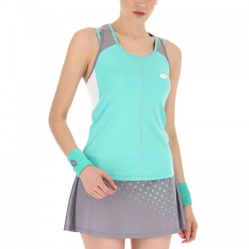 Camiseta Lotto Top IV Verde Turquesa Gris Mujer Camiseta Lotto Top IV Verde Turquesa Gris Mujer