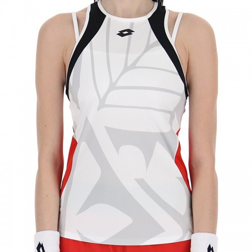 Camiseta Lotto Top Ten III Blanco Rojo Camiseta Lotto Top Ten III Blanco Rojo