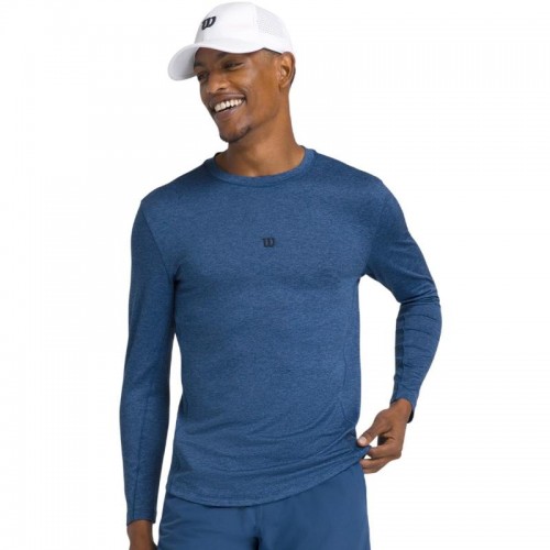 Camiseta Manga Larga Wilson Everyday Performance Azul Court Camiseta Manga Larga Wilson Everyday Performance Azul Court