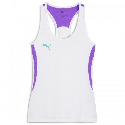 Camiseta Puma Individual Blanco Lila Mujer Camiseta Puma Individual Blanco Lila Mujer