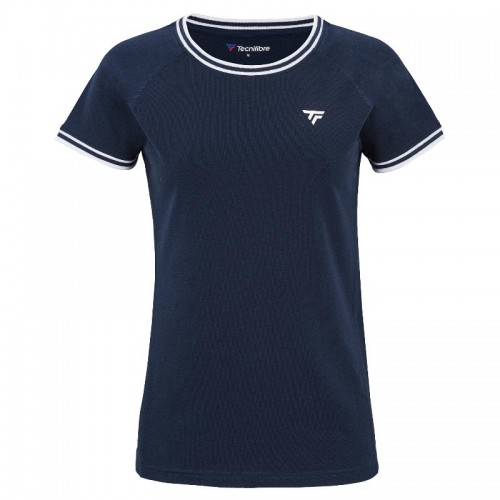 Camiseta Tecnifibre Team Stretch Azul Marino Mujer