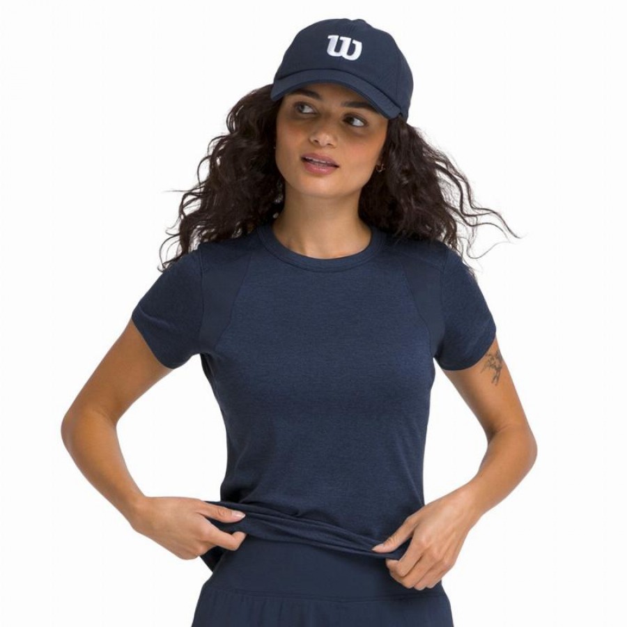 Wilson All Day Bleu Marine T-Shirt Femme