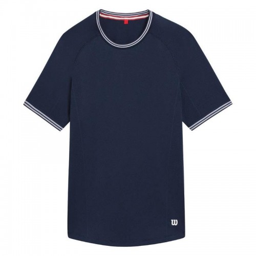 Camiseta Wilson Court Performance Crew Azul Marino Camiseta Wilson Court Performance Crew Azul Marino