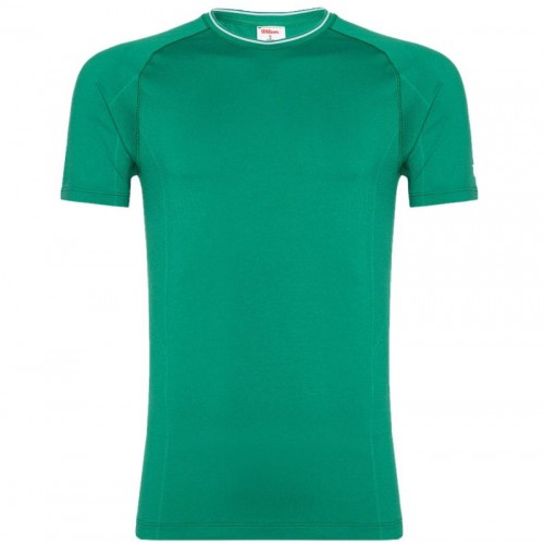 Camiseta Wilson Equipe Seamless Crew Verde Camiseta Wilson Equipe Seamless Crew Verde