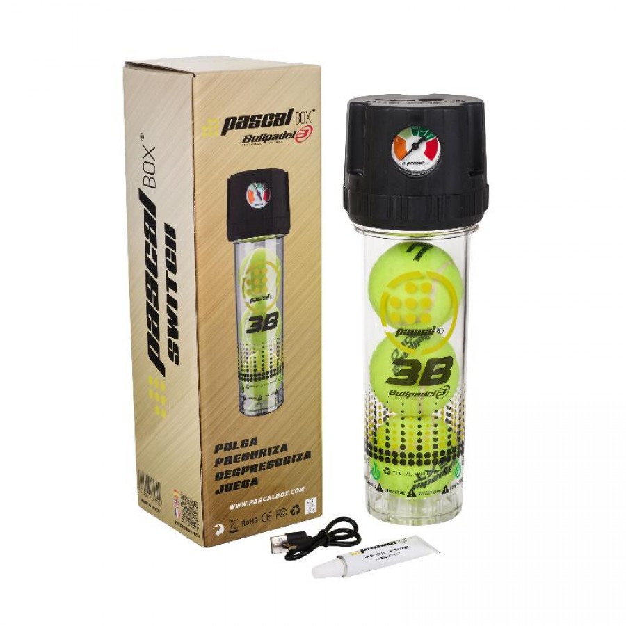 Cargador de Presion Pelotas Pascal Switch Box PADELPOINT Cargador de Presion Pelotas Pascal Switch Box