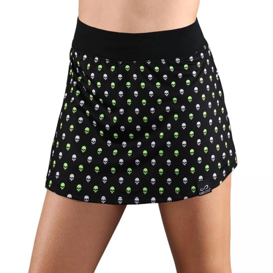 Falda Endless Minimal Print Crânes Verde Junior
