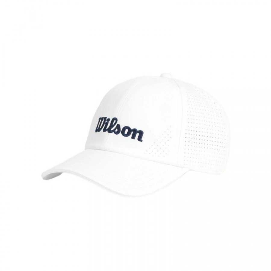 Gorra Wilson Blanco Azul Marino perforé activement