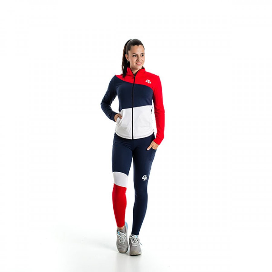 BB Nano Collants Bleu Marine Rouge