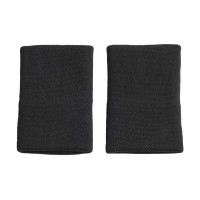 Muñequeras Adidas Largas Negro Plata 2 Unidades