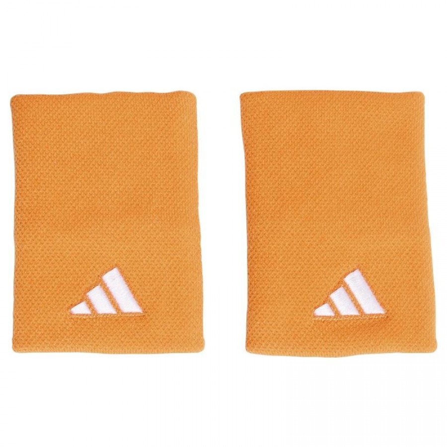 Adidas Braceletes Grandes Laranja Branco 2 Unidades