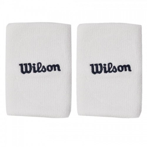 Muñequeras Wilson Wide Terry Blanco 2 Unidades