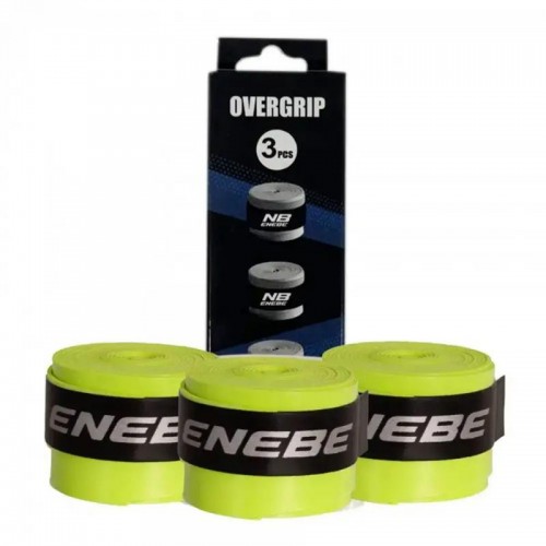 Overgrips Enebe Liso Amarillo Fluor 3 Unidades