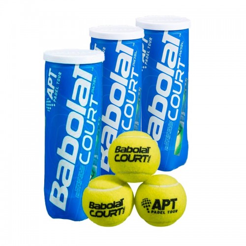 Embalar 3 garrafas de Bolas de Padel da Corte Babolat Embalar 3 garrafas de Bolas de Padel da Corte Babolat