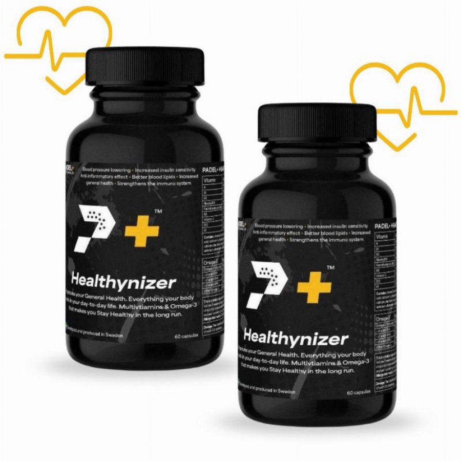 Pacote Bote Padel Performance Healthnizer 120 Cápsulas x2