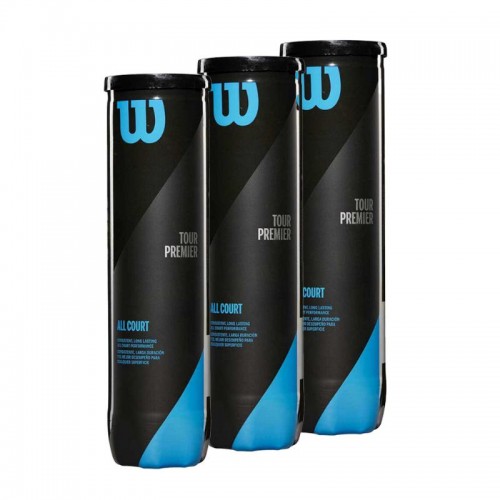 Pacote de 3 Caixas de 4 Pelotas Wilson Tour Premier All Court Pacote de 3 Caixas de 4 Pelotas Wilson Tour Premier All Court