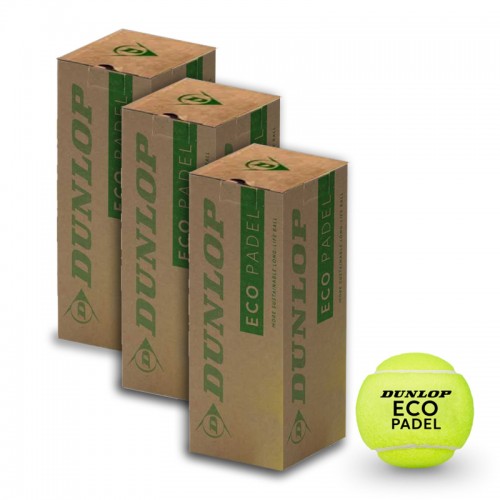 Pack de 3 Garrafas de Dunlop Eco Padel Balls Pack de 3 Garrafas de Dunlop Eco Padel Balls