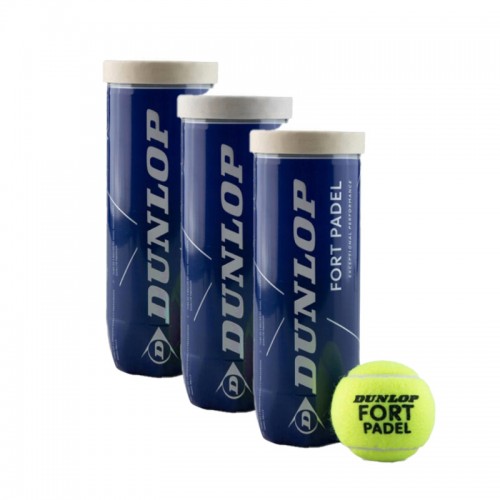Pack de 3 Dunlop Fort Padel Ball Pots Pack de 3 Dunlop Fort Padel Ball Pots