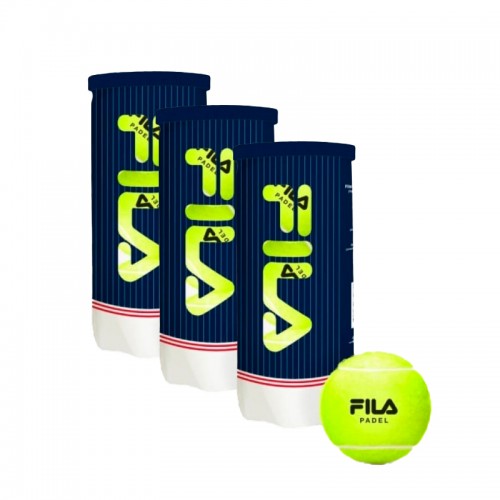 Embalagem de 3 Frascos de Bolas Fila Padel Premium Embalagem de 3 Frascos de Bolas Fila Padel Premium