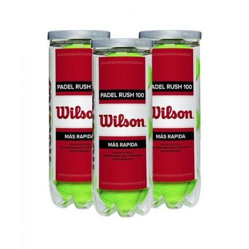 Pacote de 3 Latas de Wilson Rush 100 Bolas Pacote de 3 Latas de Wilson Rush 100 Bolas