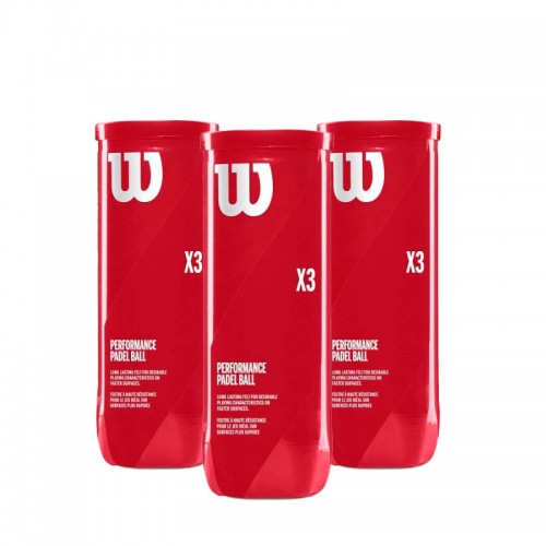 Pacote de 3 Latas de Bola Wilson X3 Pacote de 3 Latas de Bola Wilson X3