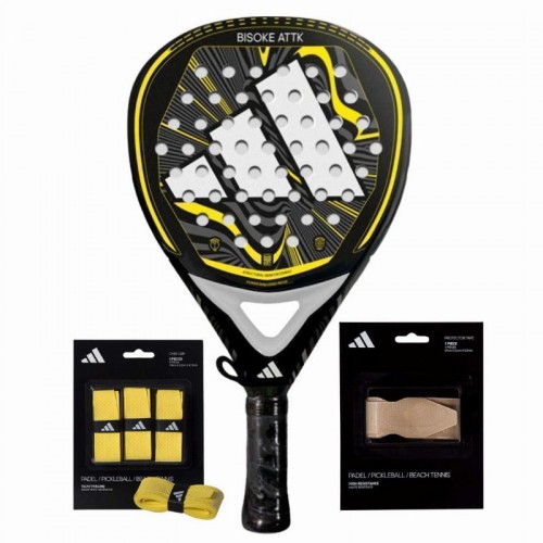 Adidas Bisoke Attack 2024 Pacote Raquete Com Overgrips E Protetor