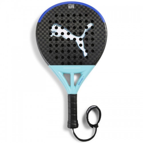 Raquete Puma Nova Elite Control Preto Azul Turquesa Raquete Puma Nova Elite Control Preto Azul Turquesa