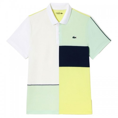 Lacoste Regular Fit Camisa Polo Reciclada Branco Verde Lacoste Regular Fit Camisa Polo Reciclada Branco Verde