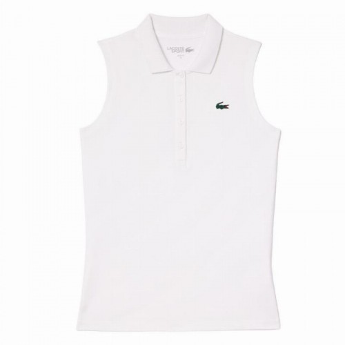Polo Feminino Lacoste Ultra Dry Branco Polo Feminino Lacoste Ultra Dry Branco