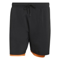 Adidas Club 2 In 1 Black Orange Shorts