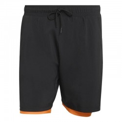 Adidas Club 2 In 1 Black Orange Shorts