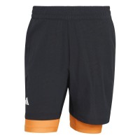 Conjunto Curto Adidas Negro Naranja