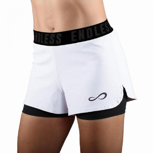 Short Endless Tech Iconique Blanco Mujer Short Endless Tech Iconique Blanco Mujer