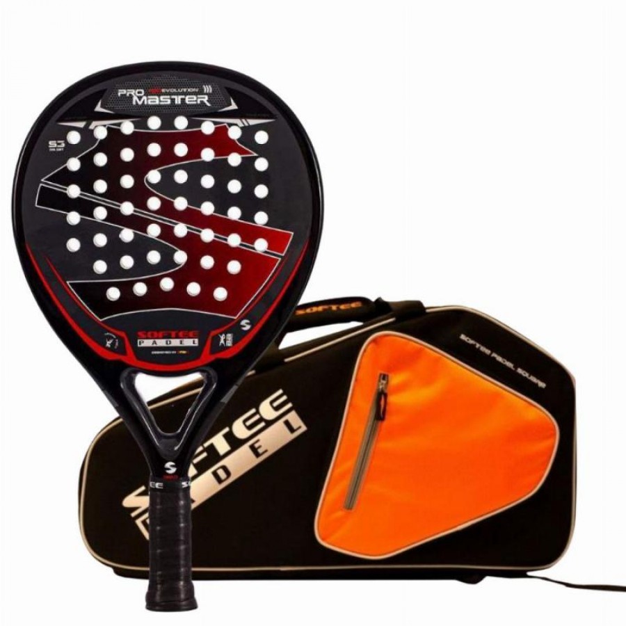 Pack Softee Pro Master Evolution Red Paddle avec sac de raquette de padel