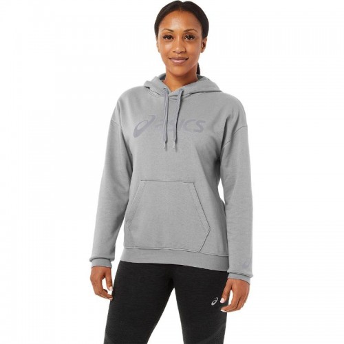 Sudadera Asics Logo Grande Gris Mujer Sudadera Asics Logo Grande Gris Mujer