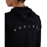 Sudadera Endless Breath Line Negro Blanco